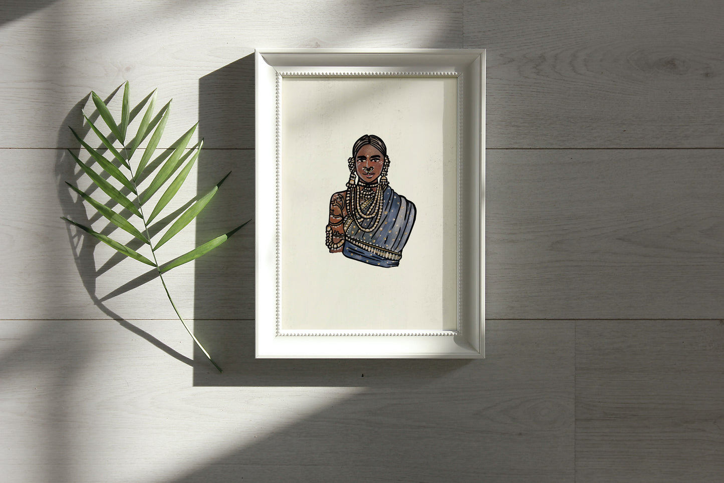 India in Saree Artwork by Aishr - Print 5