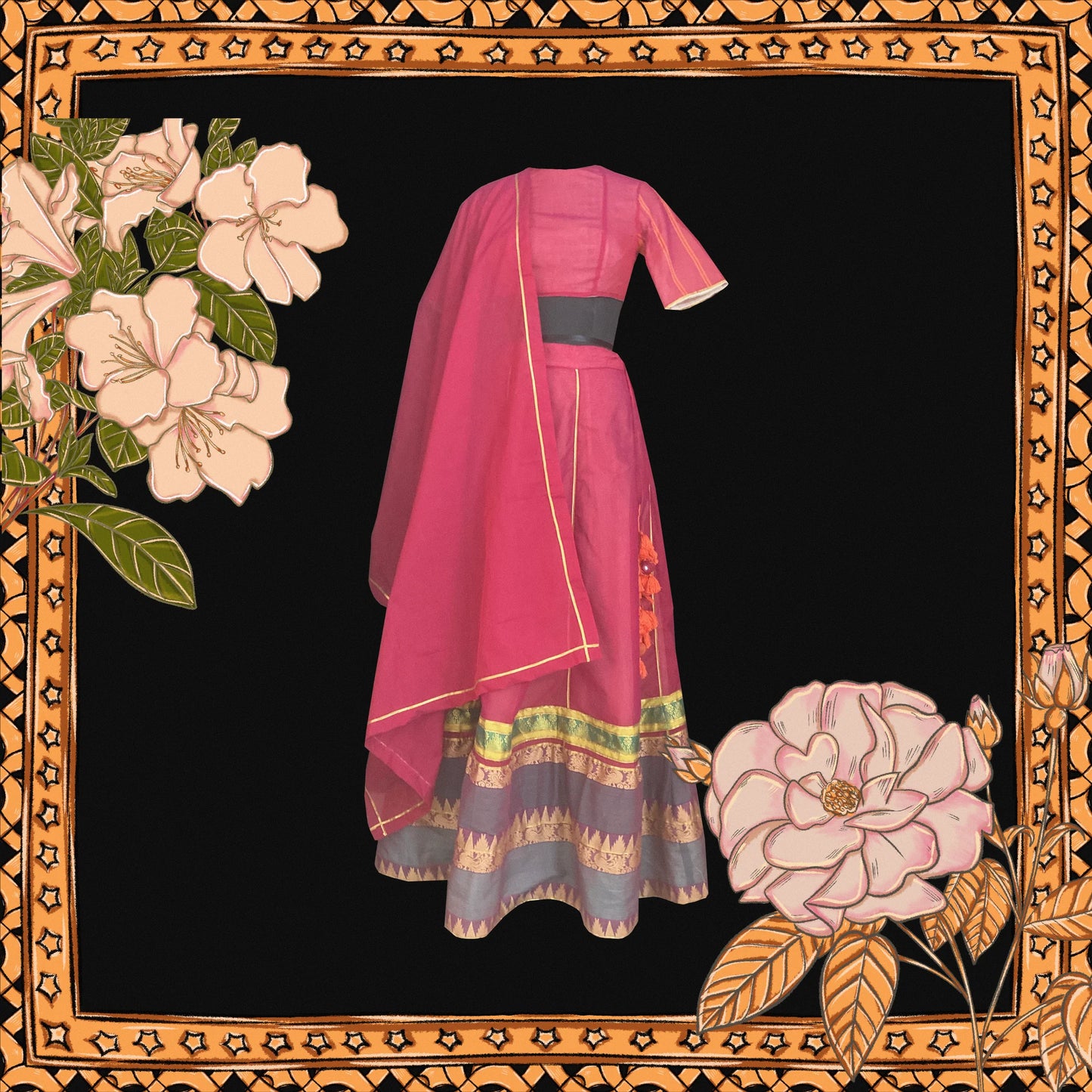Gorgu Red Lehenga