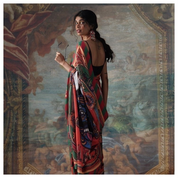 Horn Please Saree